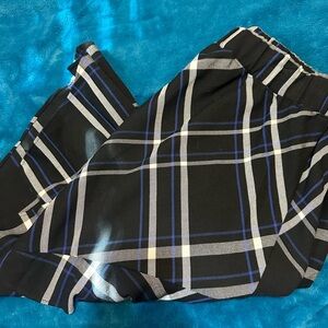 Plaid black and blue skirt